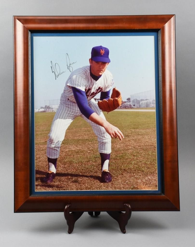 Large Signed Nolan Ryan Rookie Color Photograph (1 of 4)