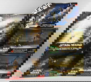 (5) Star Wars Assortmen 1990s-2000s Hasbro/Kenner -MIB-NOS