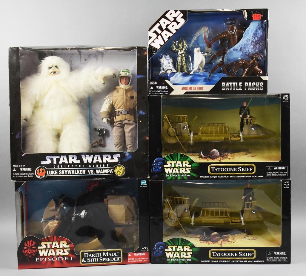 (5) Star Wars Assortmen  1990s-2000s Hasbro/Kenner -MIB-NOS (1 of 2)