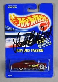 1991 Larry Wood Signed Mattel Hot Wheels Ruby Red Passion-NOS