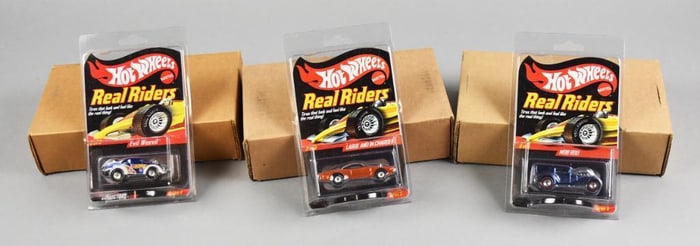 (3) 2004, 09 Mattel Hot Wheels Ltd Ed Real Riders MOC