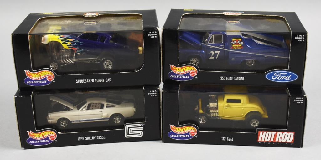 (4) 1999-2000 Hot Wheels 1:43 Scale Die-Cast NOS: Four 1999-2000 Mattel Hot Wheels 1:43 Scale Die-Cast - NOS Description: This lot features four Mattel Hot Wheels die-cast models from 1999-2000, each in 1:43 scale and in New Old Stock (NOS) condition
