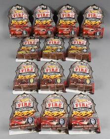 (13) 2000 Mattel Hot Wheels Fire Department Rods-MOC-NOS