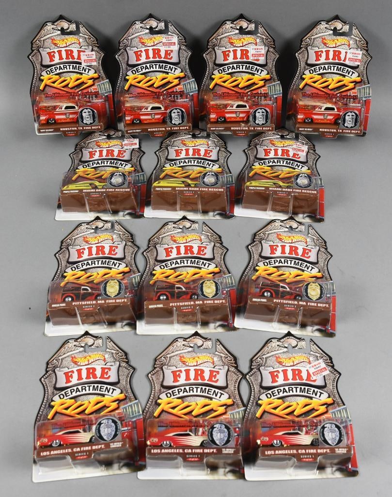 (13) 2000 Mattel Hot Wheels Fire Department Rods-MOC-NOS (1 of 4)