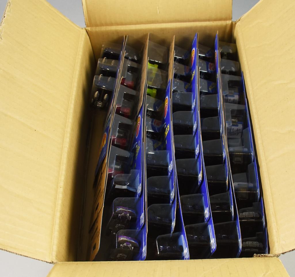 (144) 1990s Mattel Hot Wheels - Factory Case/Shipping Box: 1990s Mattel Hot Wheels - Factory Case/Shipping Box Large Hot Wheels collection housed in an original factory shipping box. Box notes indicate 144 pieces, but the count has not been verified. Includes