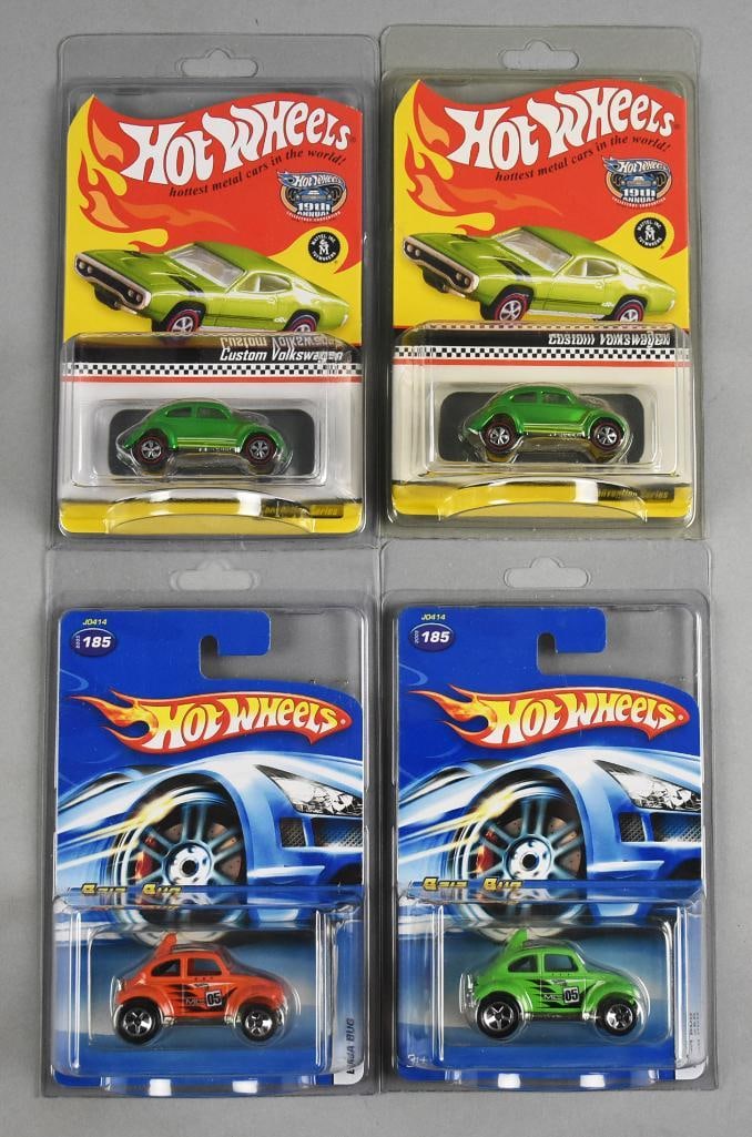 (4) 2005 Mattel Hot Wheels Volkswagen Bug MOC-NOS (1 of 5)