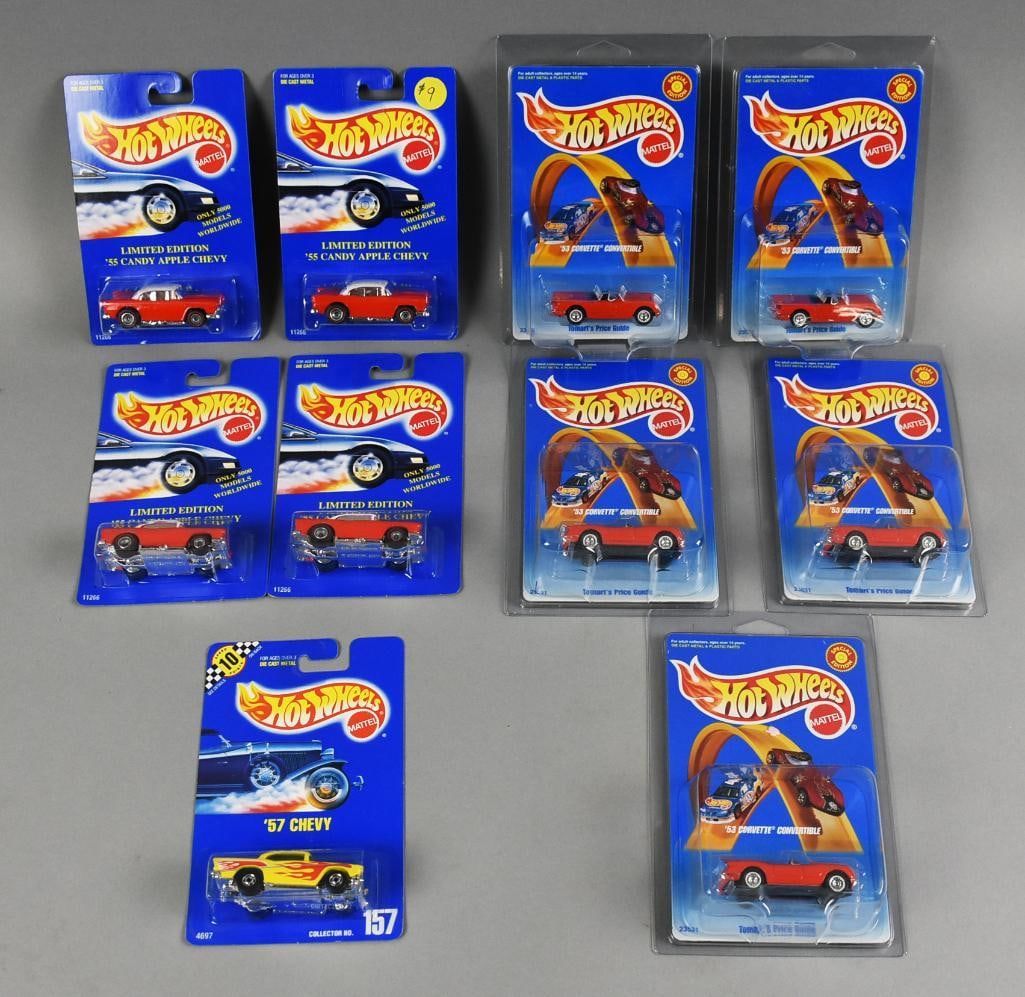 (10) 1990s Mattel Hot Wheels Chevy Variety - MOC-NOS (1 of 3)