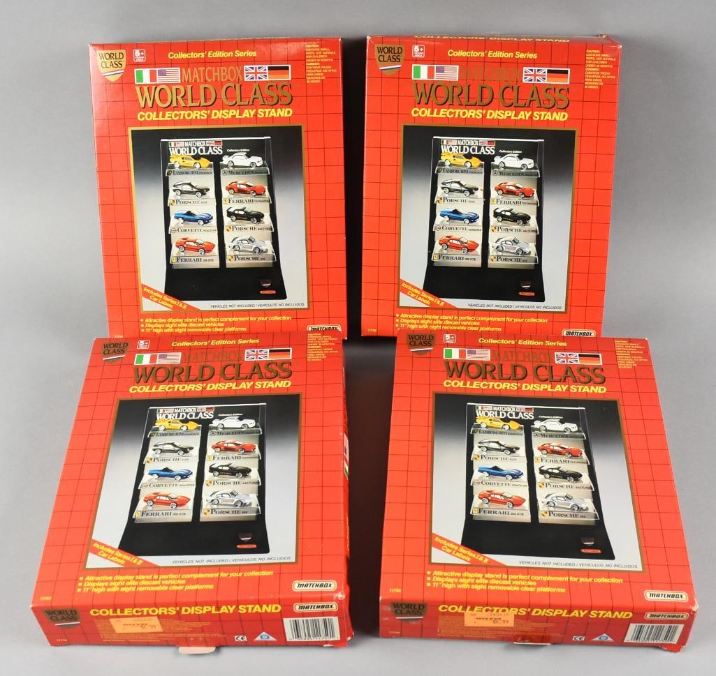 (4) 1989 Matchbox World Class Collectors Display Stands NOS (1 of 2)