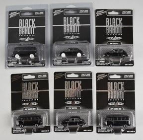(6) 2003 Johnny Lightning Black Bandit Die-Cast - MOC-NOS