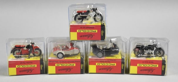 (5) Schuco Piccolo Motorcycles Die-Cast - MIP-NOS