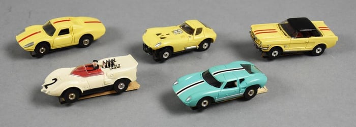 (5) Vintage Aurora Slot Car Assortment - Loose
