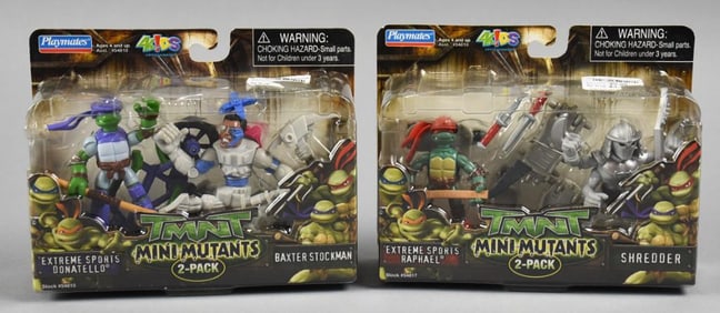 (2) 2008 Playmates TMNT Mini Mutants 2-Pack-MIP-NOS