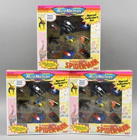 (3) 1993 Galoob Micro Machines Spiderman Collector Sets NOS