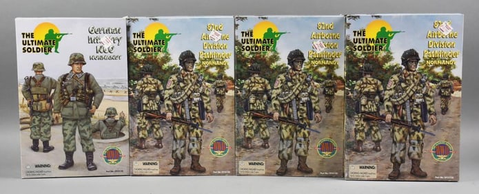 (4) 2000 Ultimate Soldier 1:6 21st C Toys Figures-MIB-NOS
