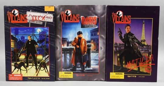 (3) 2000 21st Century Toys The Villains 12" Dolls-MIB-NOS