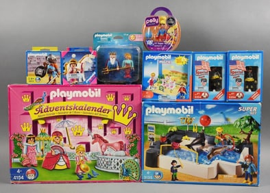 (9) 2000s Playmobil Action Figures & Playsets - MIB-NOS