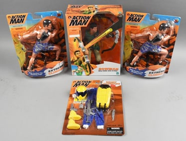 (4) 1999 Hasbro Action Man Action Figures PLUS - MOC-NOS
