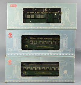 (3) REA Denver & Rio Grande Western Passenger Cars-MIB-NOS