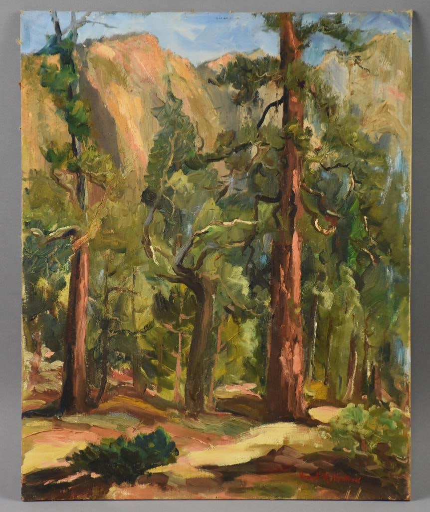 Hazel Rakestraw (1895-1977) Oil Painting on Canvas Board (1 of 6)