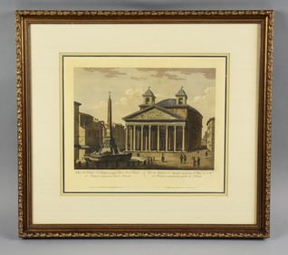 !825 Alessandro Antonelli View of the Pantheon Engraving