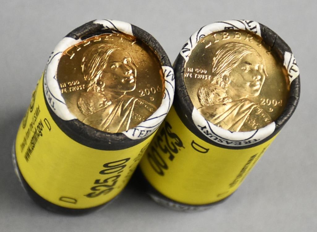 2004, 2006 Sacagawea Dollar US Mint Rolls-Uncirculated (1 of 3)