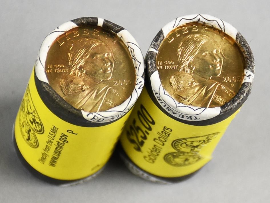 2003, 2005 Sacagawea Dollar US Mint Rolls Uncirculated (1 of 3)