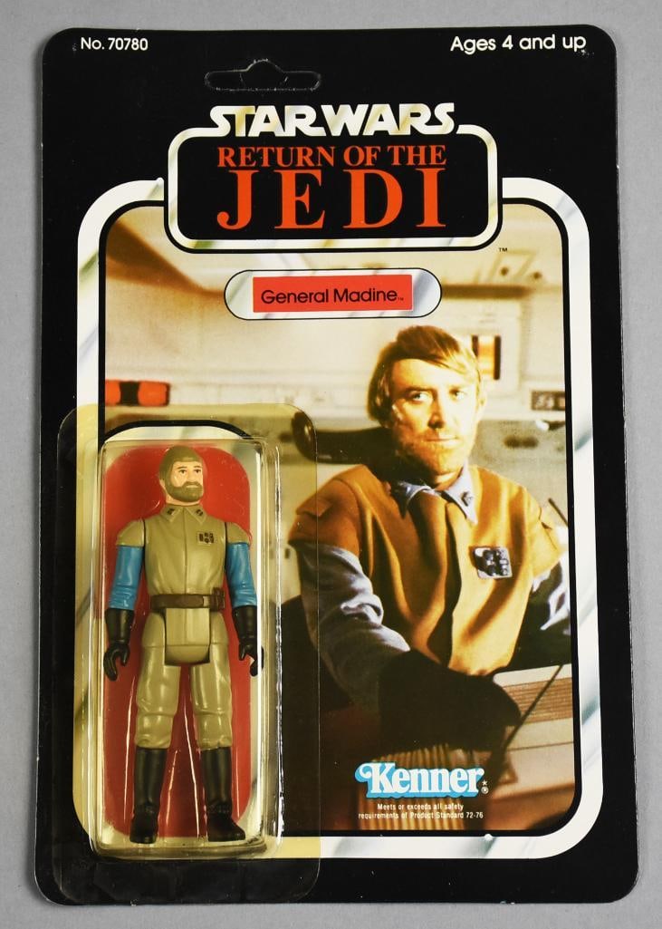 1983 Star Wars General Madine ROTJ 77 B-Unpunched-MOC-NOS: Lot is a 1983 Kenner Star Wars General Madine Return of the Jedi 77 B Unpunched MOC NOS. Single owner collection from the largest toy collector on the West Coast.