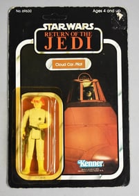 1983 Star Wars Cloud Car Pilot ROTJ 77 Back Unpunched NOS