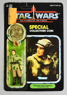 1984 Star Wars POTF Princess Leia Spec Collector Coin 92B Unpunched: Vintage 1985 Star Wars Power of the Force – Princess Leia Organa (Combat Poncho) – Kenner – Sealed with Collector Coin Offered here is a vintage 1985 Princess Leia Organa action figure in her En