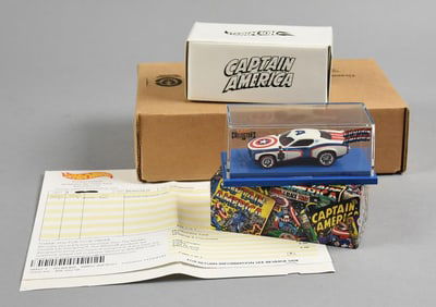 2015 Mattel Hot Wheels Captain America, 75th Anniversary-NOS