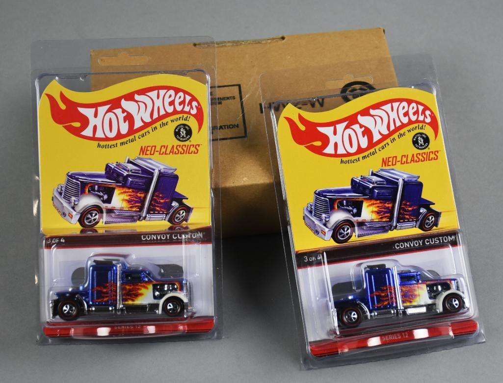 (2) 2013 Mattel Hot Wheels Convoy Custom Ltd Eds-MOC-NOS (1 of 5)