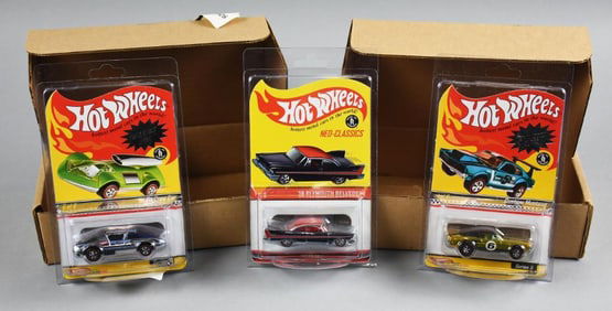(3) 2000s Mattel Hot Wheels Neo-Classics Ltd Ed Die-Cast-NOS