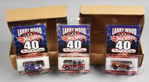 (3) 2009 Hot Wheels Larry Wood 40 Years of Design MOC-NOS