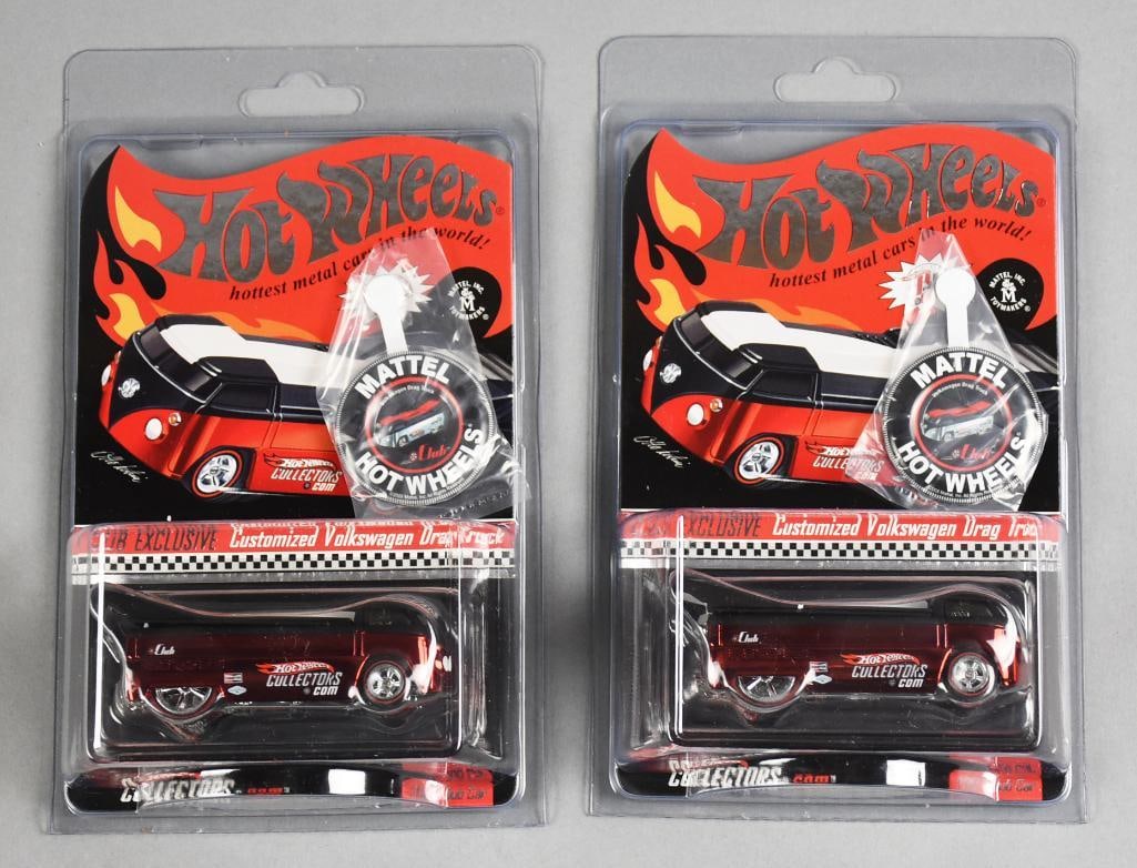 2006 Mattel Hot Wheels LE Custom Volkswagen Drag Bus-MOC-NOS: Lot is two 2006 Mattel Hot Wheels Limited Edition Custom Volkswagen Drag Bus MOC-NOS. They are numbered 2881 and 4162 of 5000. Single owner collection from the largest toy collector on the West Coast.