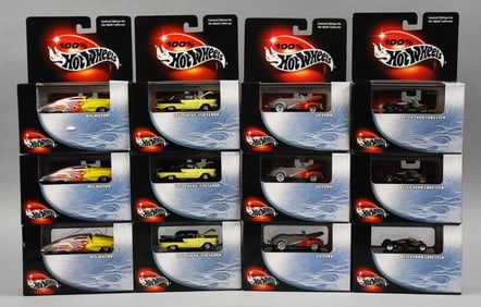 (12) 2000 100% Hot Wheels Die-Cast Ltd Ed - MOC-NOS