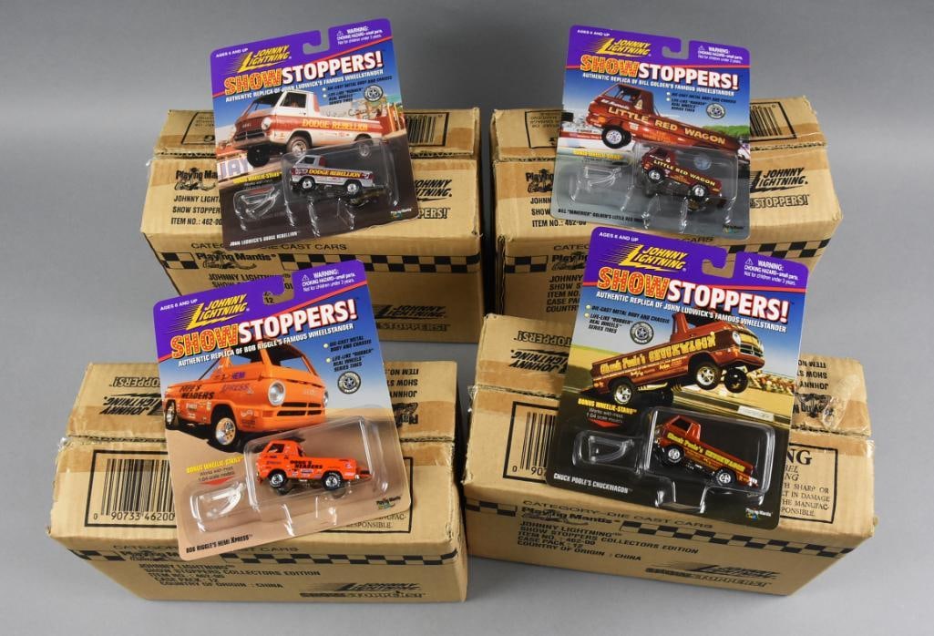 (4) 1997 Show Stoppers  Johnny Lightning  Factory Cases-NOS (1 of 4)