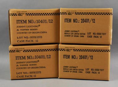 (4) Johnny Lightning Hot Rods Factory Sealed Cases-NOS
