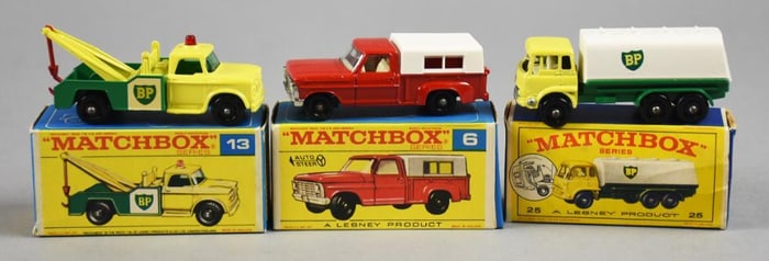 (3) 1960s-70s Lesney Matchbox Die-Cast in Original Boxes-NOS