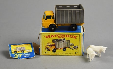 1966 Lesney Matchbox Cattle Truck w/ Cattle - Original Box