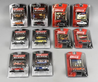 (11) 2008 Greenlight Auction Block & Speed Die-Cast-MOC-NOS