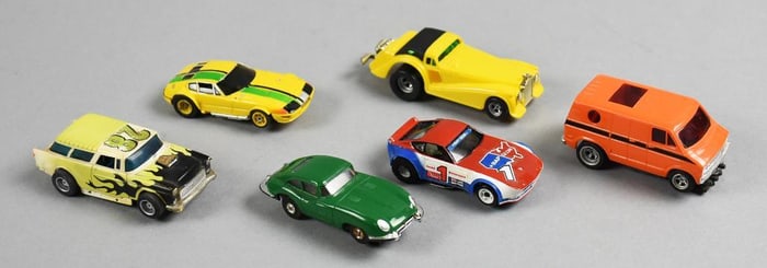 (5) Vintage Tyco, AFX, Aurora Slot Cars  Loose