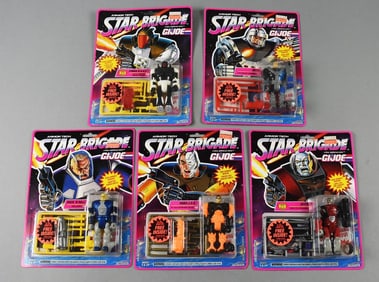 (5) 1993 Hasbro GI Joe Star Brigade Action Figures-MOC-NOS