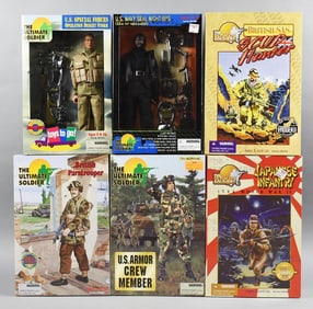 (6) 1998-2000 21st C Ultimate Soldier Military, 12"-MIB-NOS