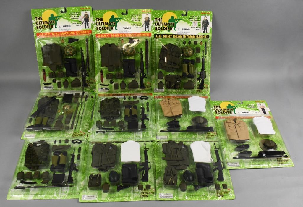 (10) 1997 21st C Toys Ultimate Soldier Military Uniforms-NOS (1 of 2)