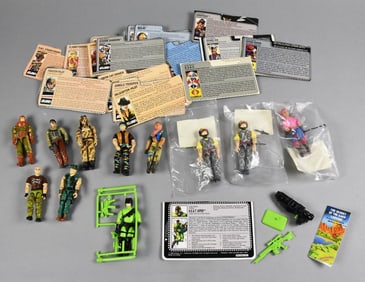 (51) GI Joe  80s & 90s 3 3/4" Action Figures & Cards - Loose