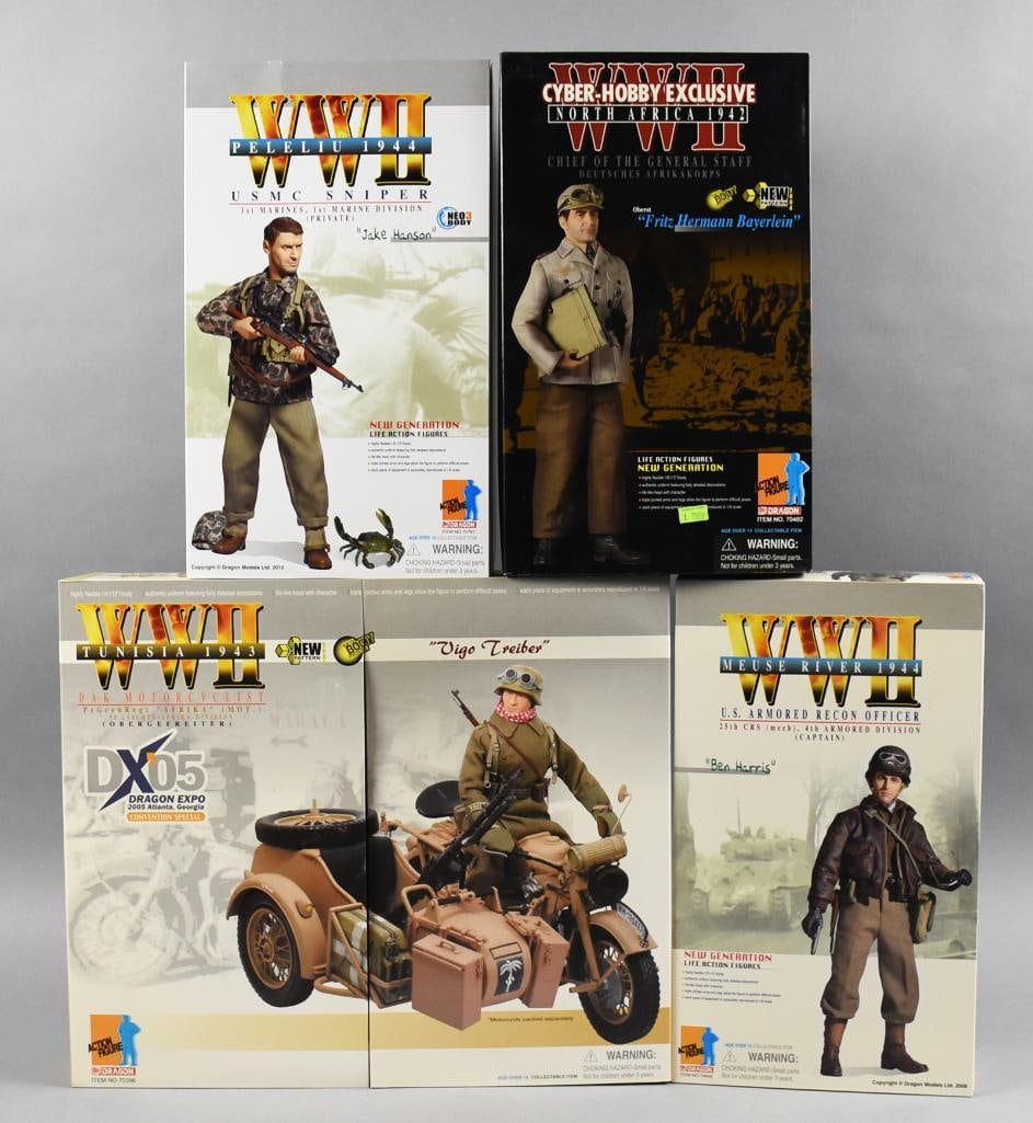 (4) 2000s Dragon Models Military 12" Action Figs-MIB-NOS (1 of 4)