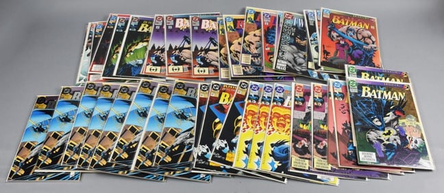 (45) 1993 DC Comics Batman Comic Book Assortment-Sleeved