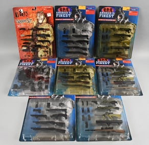 (8) 1999-00 21st C Toys America's Finest Weapon Sets MOC-NOS