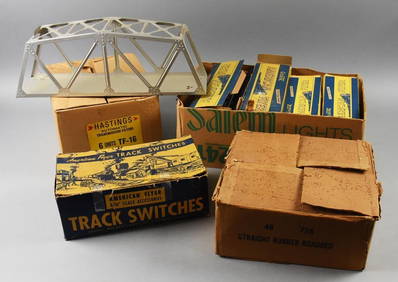 Vtg American Flyer S Gauge S Track w/ Marx Trestle-Orig Boxes (1 of 11)