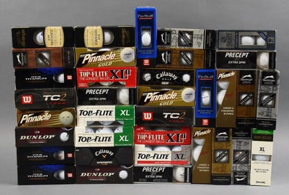 (34) Pinnacle Gold, Top Flite & Dunlop & More Golf Balls-NOS